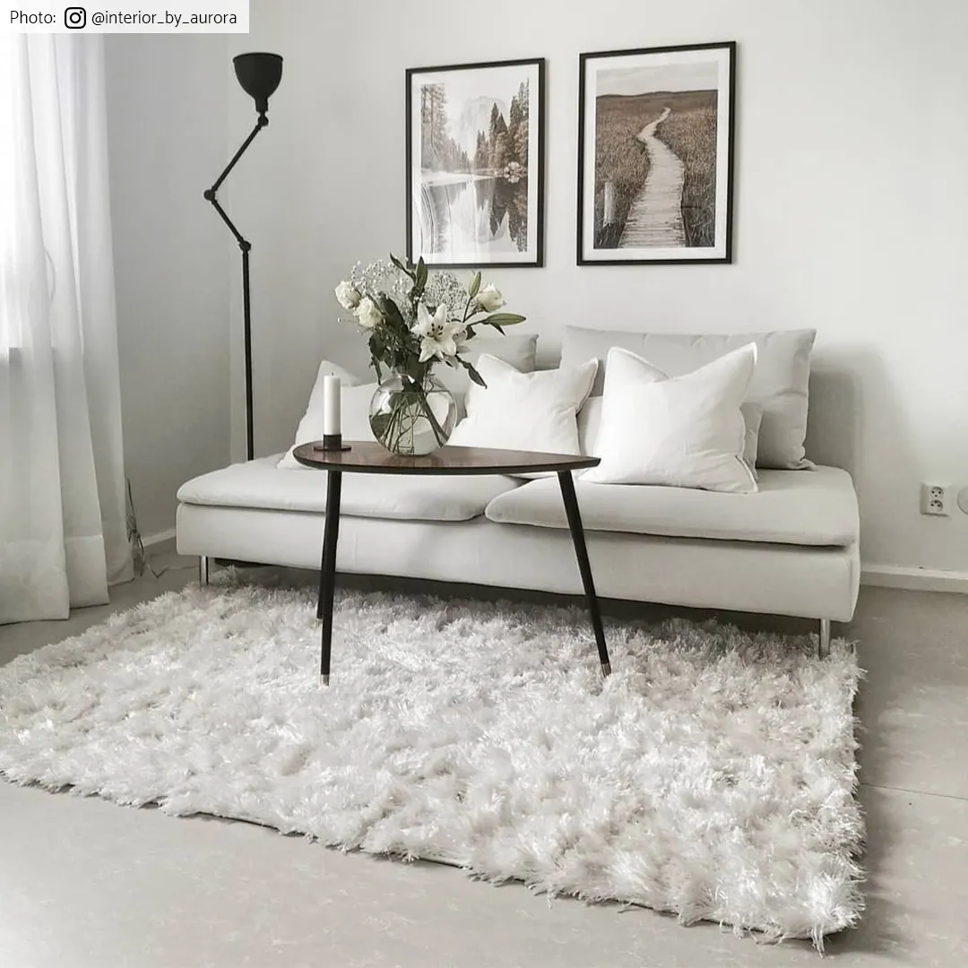 Koberce s dlhým vlasom - Janjira (biela)