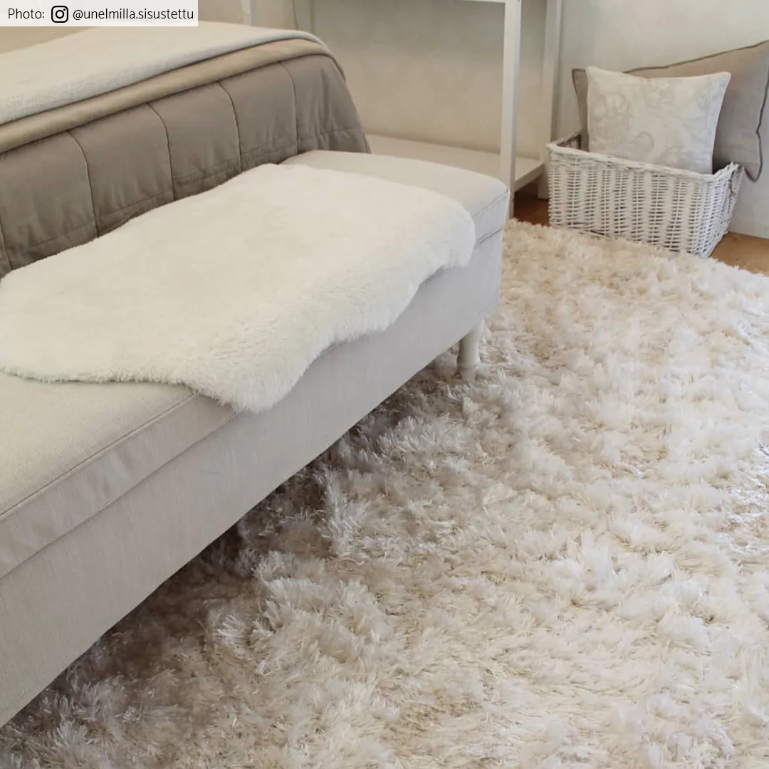 Koberce s dlhým vlasom - Janjira (biela)