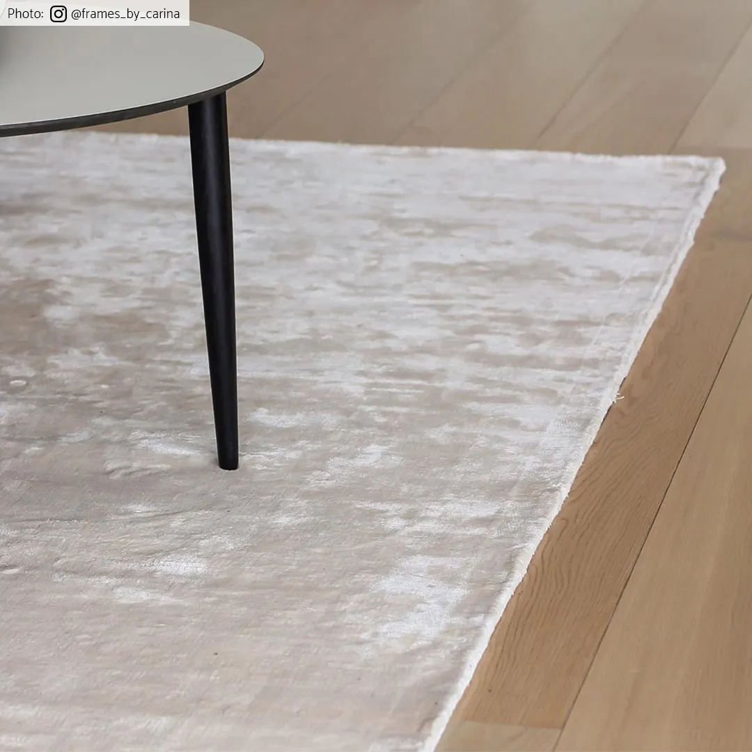 Koberec okrúhly - Jodhpur Špeciálna Luxusná Edícia Viskóza (svetlo béžová)