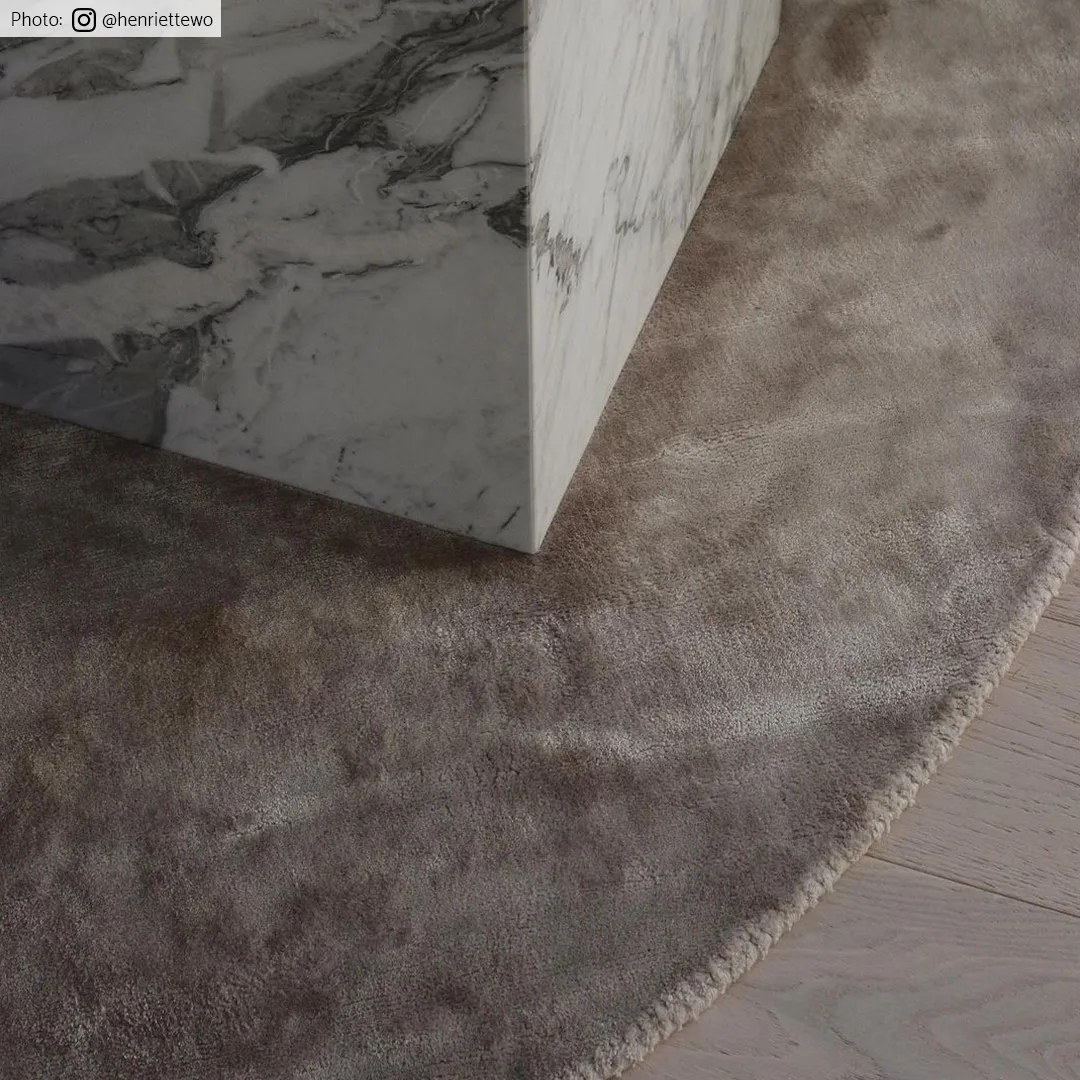 Kruhový koberec - Jodhpur Special Luxury Edition Viskóza (svetlo šedá/bežová)