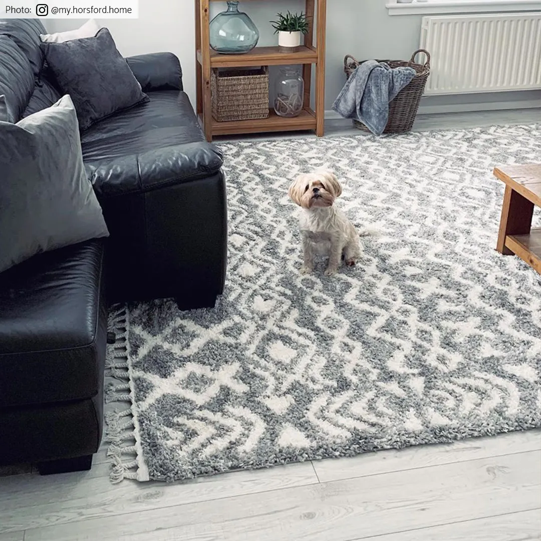 Koberce s dlhým vlasom - Obchod (šedá)