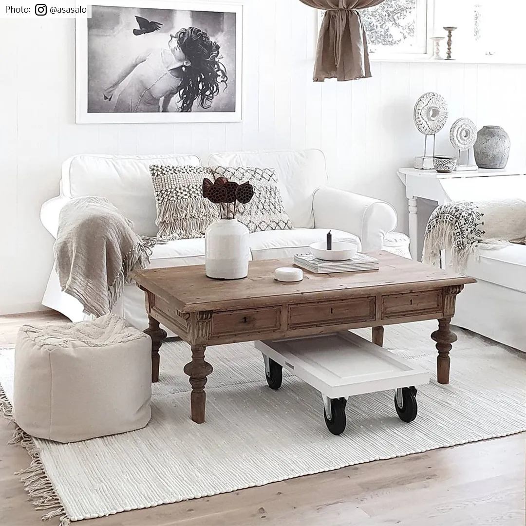 Koberec z kusov - Silje (biela)