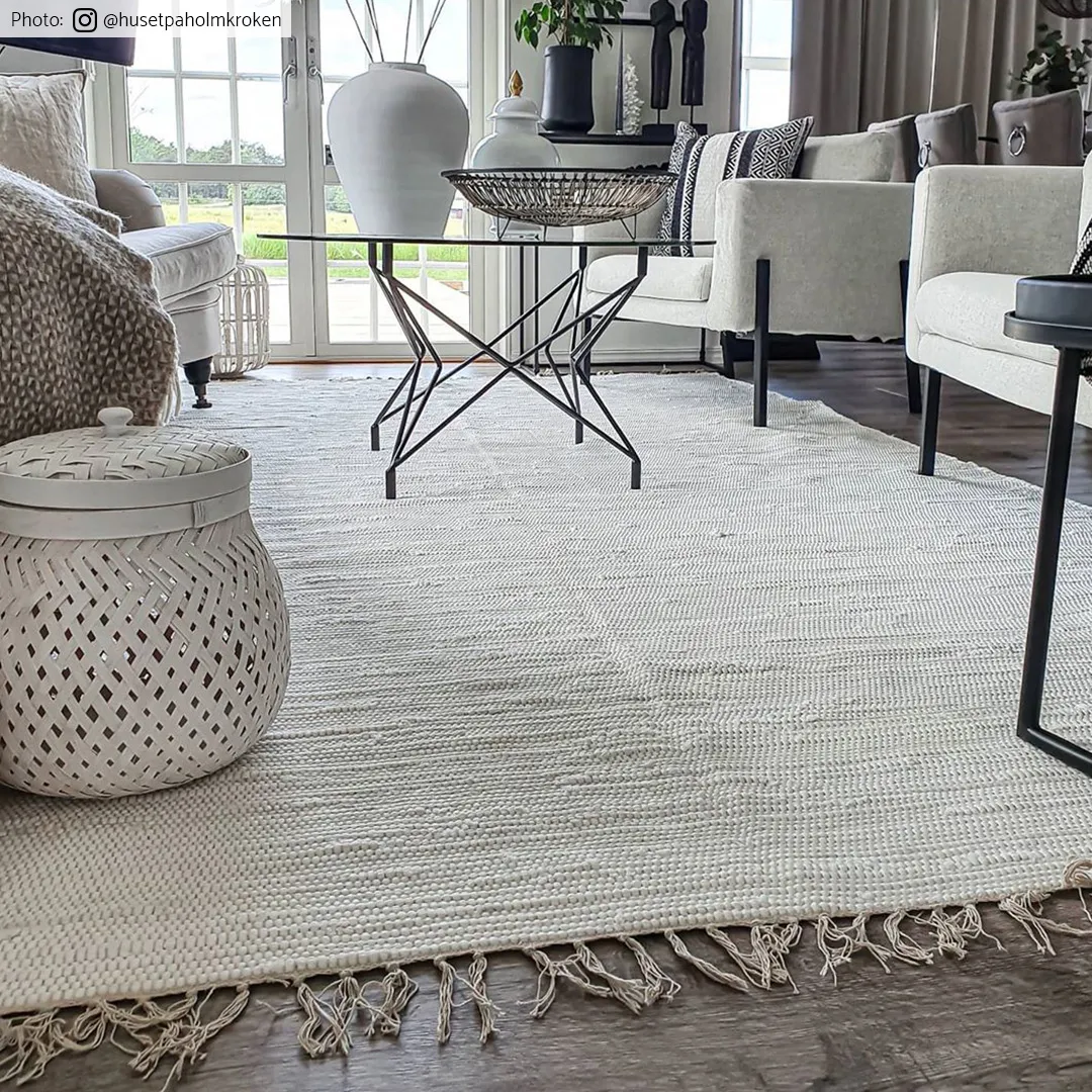 Koberec z kusov - Silje (biela)