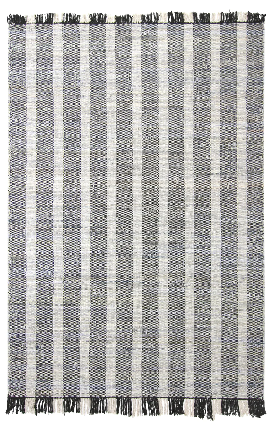 Džínový koberec - Ally (čierny/biely)