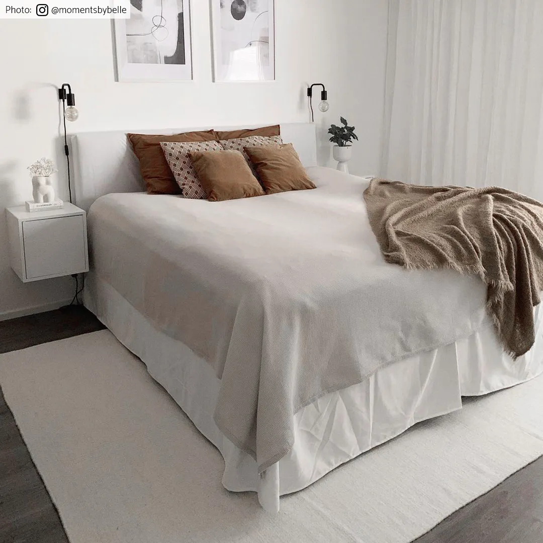 Vlnený koberec - Dhurry (biely)