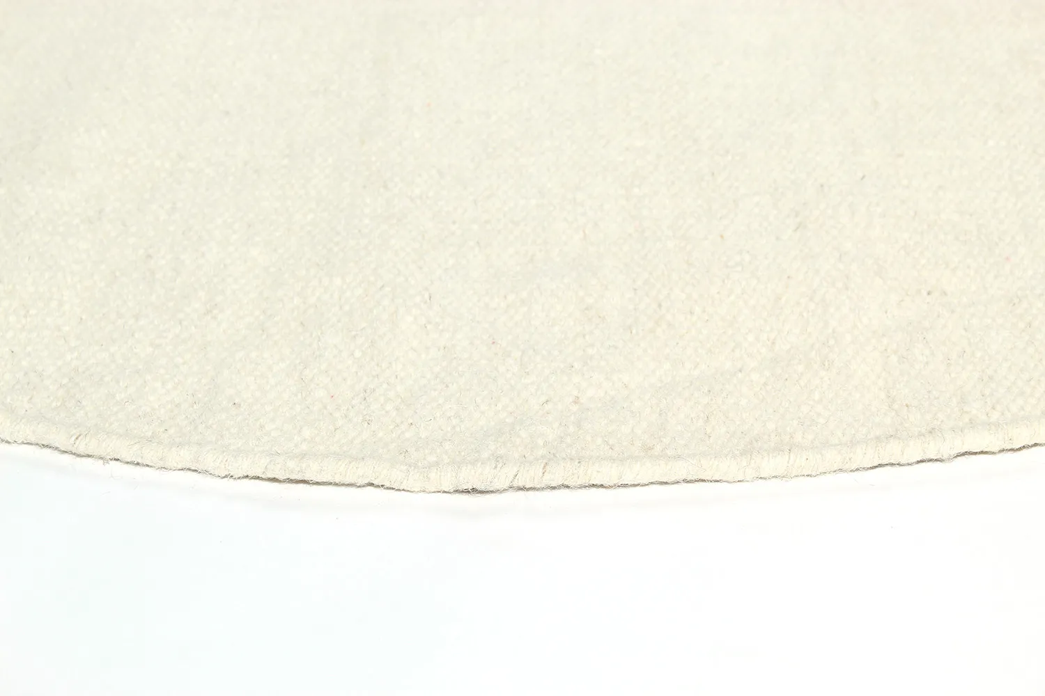 Kruhový koberec - Dhurry (biely)