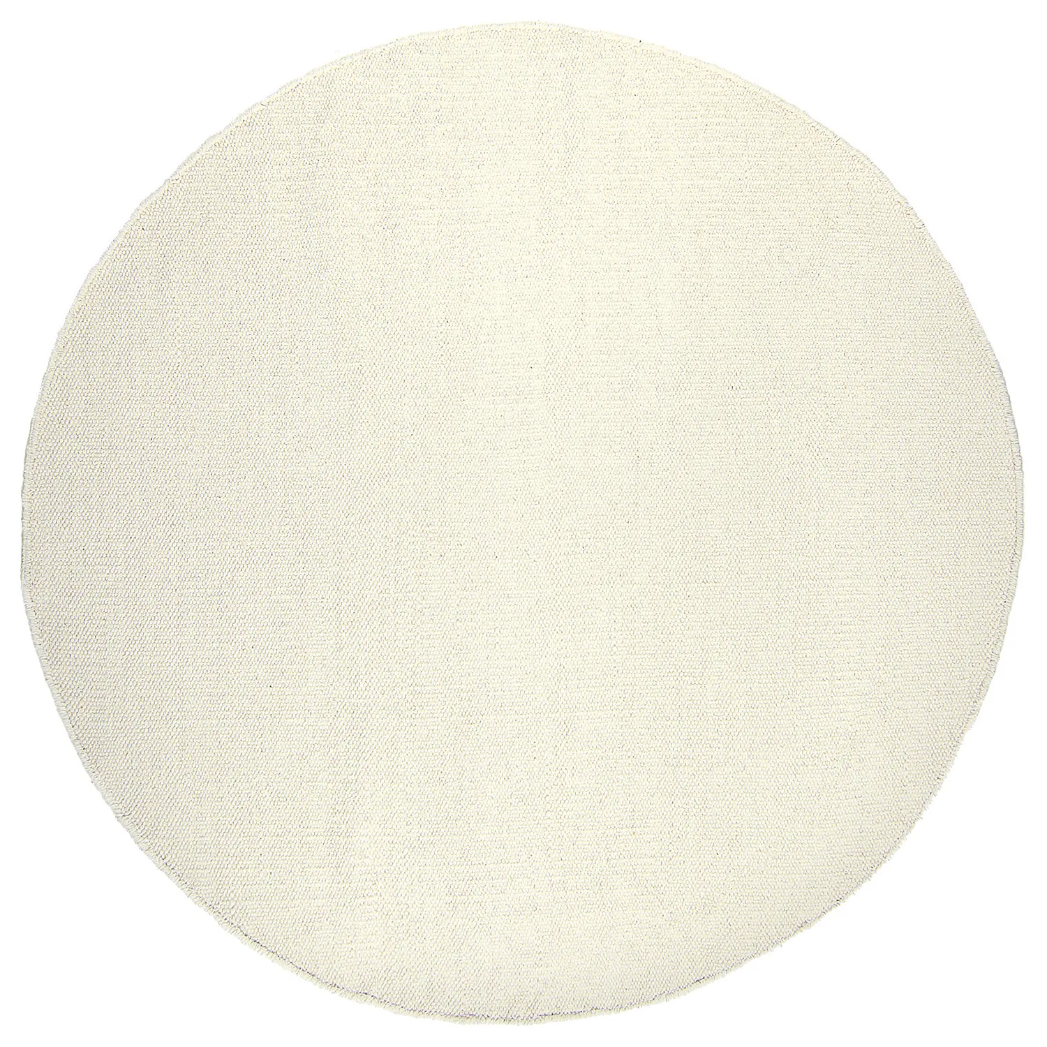 Kruhový koberec - Dhurry (biely)