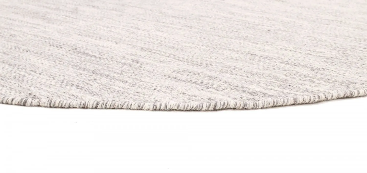 Kruhový koberec - Dhurry (šedý)