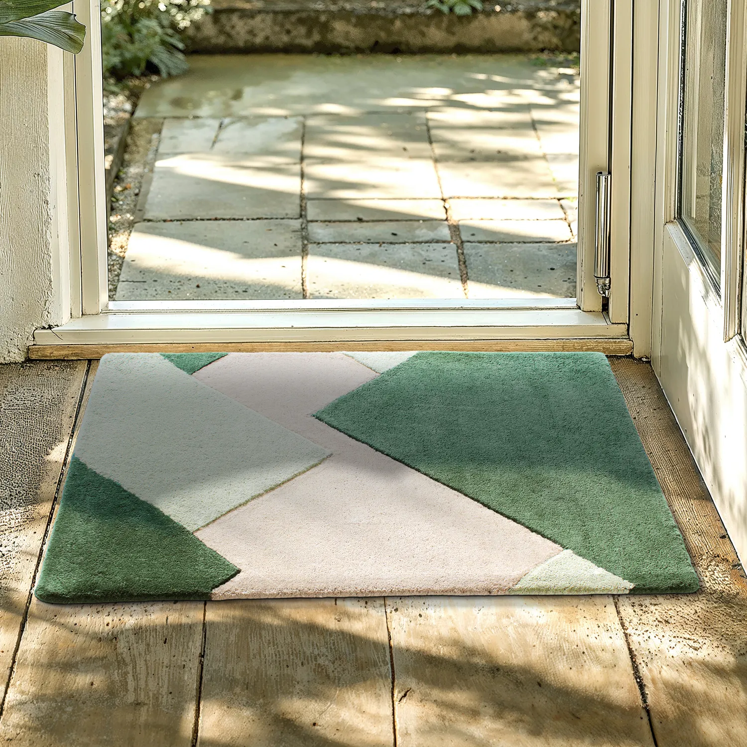 Vstupný koberec - Andria (zelený/multi)