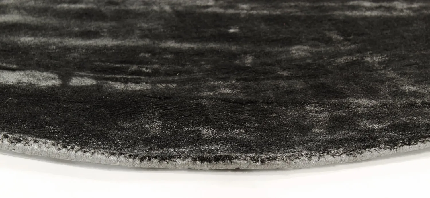 Kruhový koberec - Jodhpur Špeciálna Luxusná Edícia (čierny)