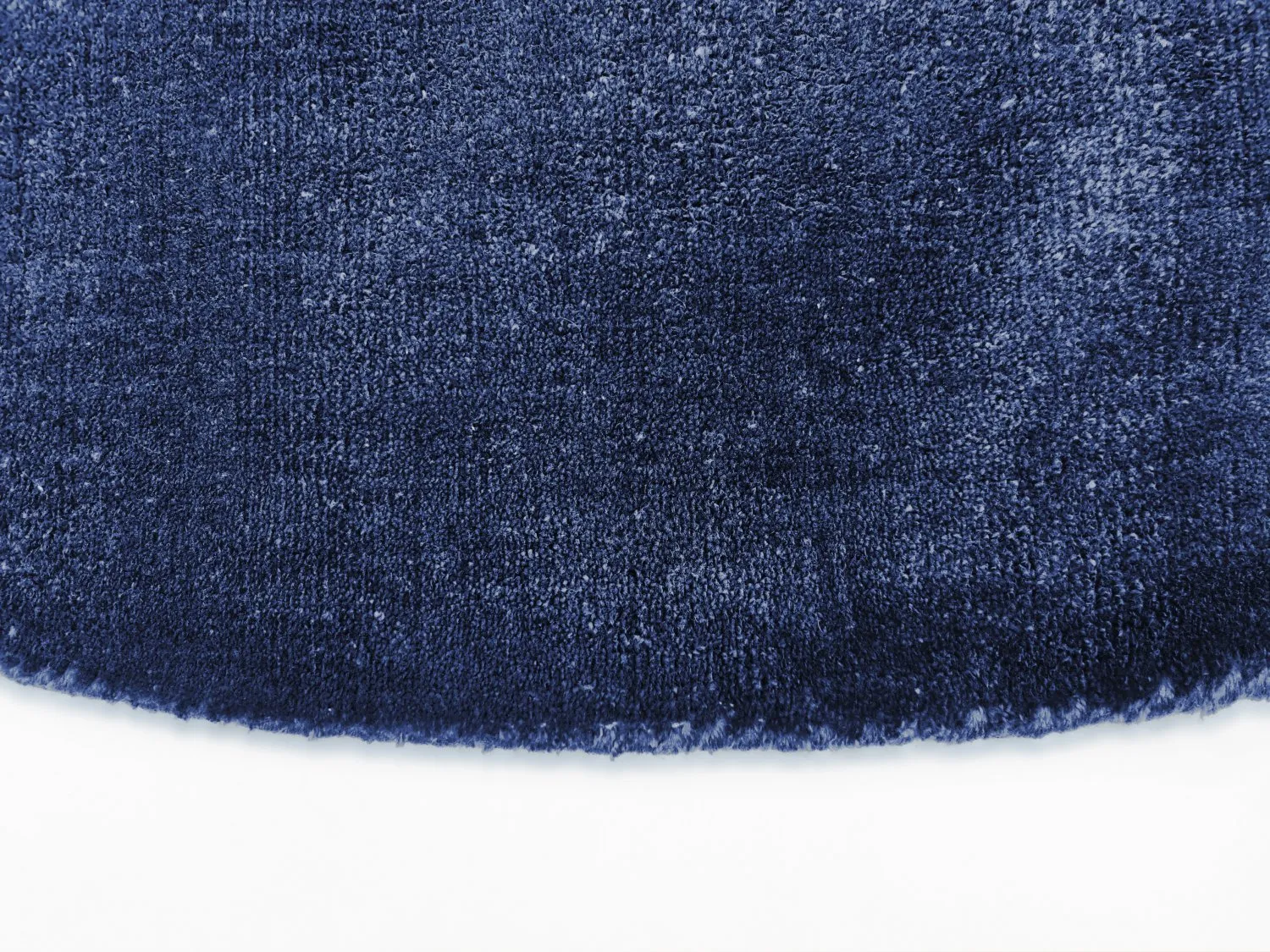 Kruhový koberec - Recyklovaný PET s viskózovým vzhľadom (námornícka modrá)