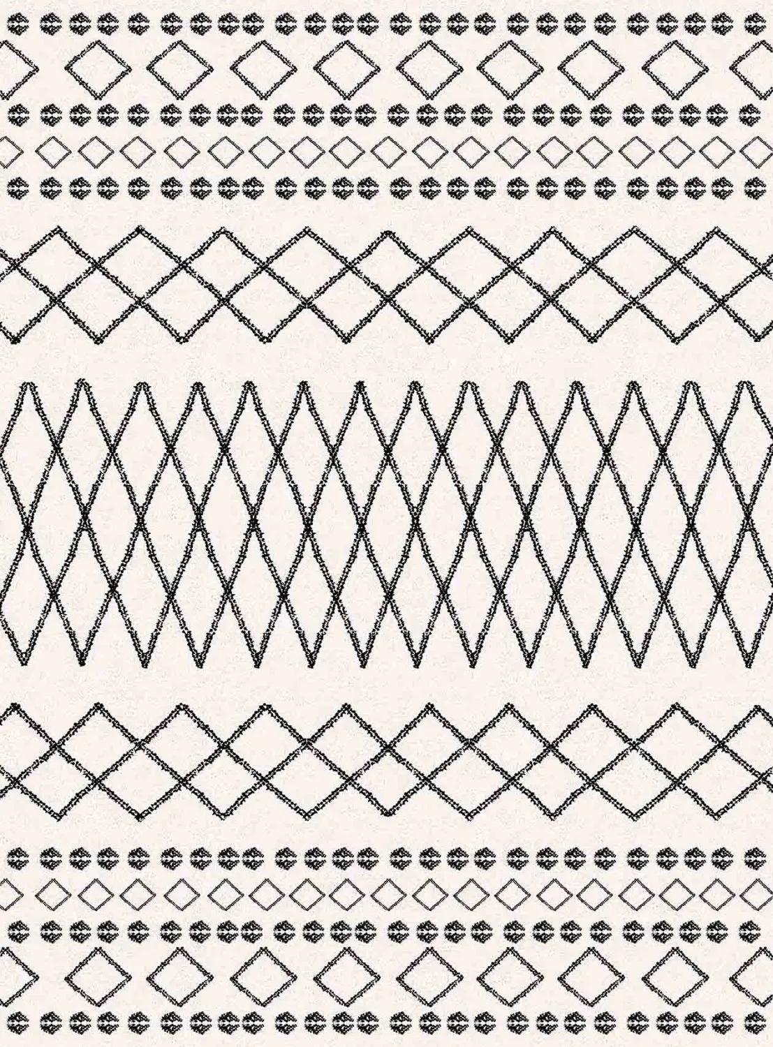 Koberec Wilton - Safi (čierny/biely)