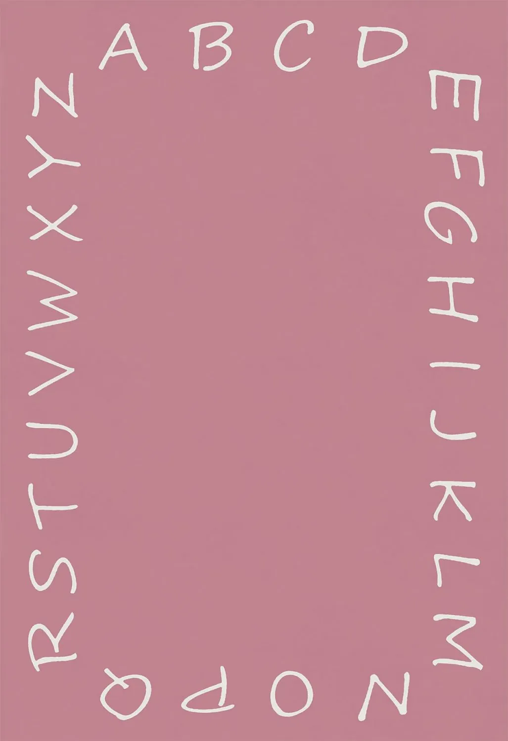 Detská rohož - Abecedný okraj (ružová)