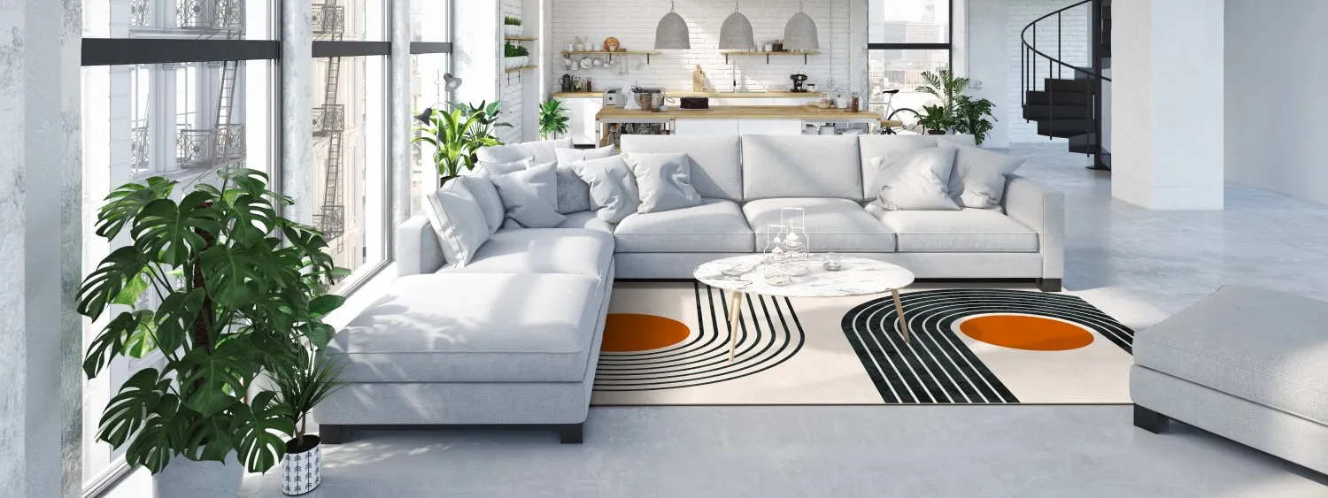 Koberec Wilton - Moudania (béžová/čierna/oranžová)