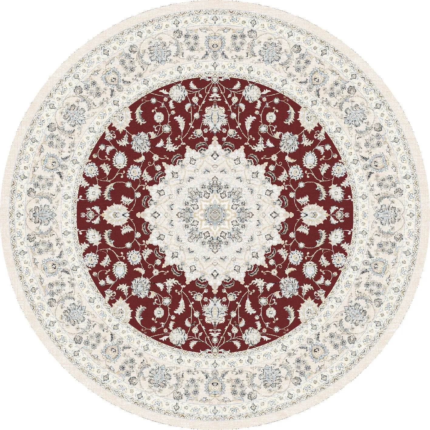 Kruhový koberec - Arabella (bordó)