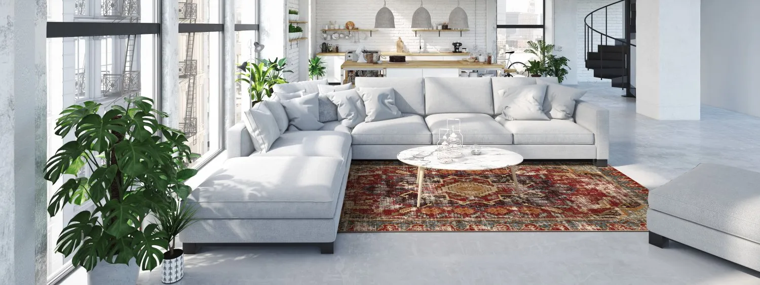 Koberec Wilton - Idri (červená/multikolorová)