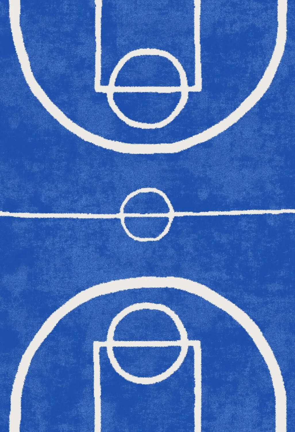 Detský koberec - Basketbal (modrý)
