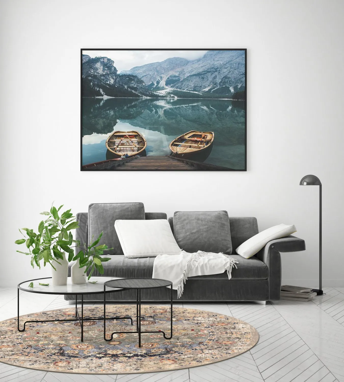 Kruhový koberec - Bouhjar (béžový/multicolor)