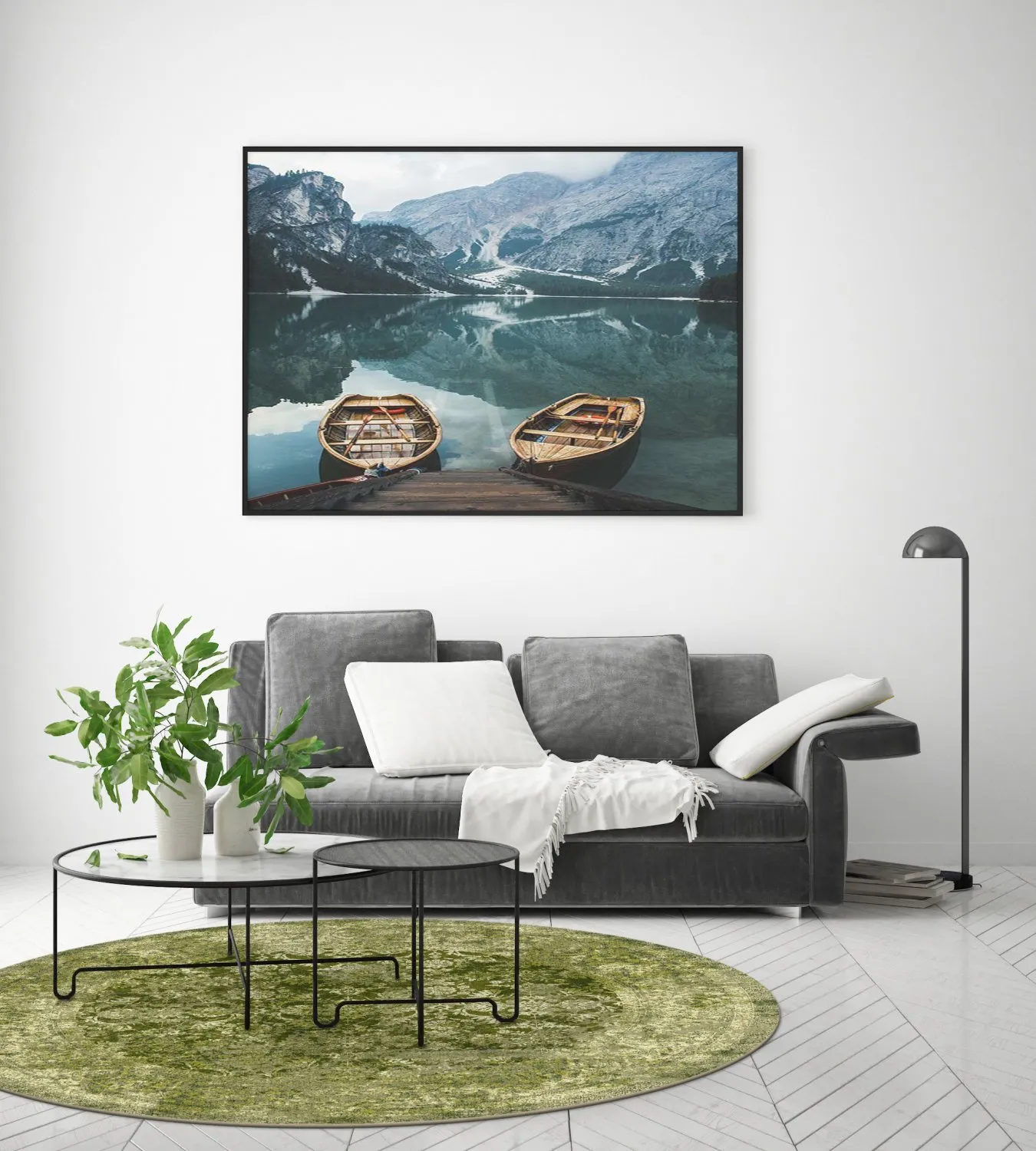 Kruhový koberec - Denizli (zelený)