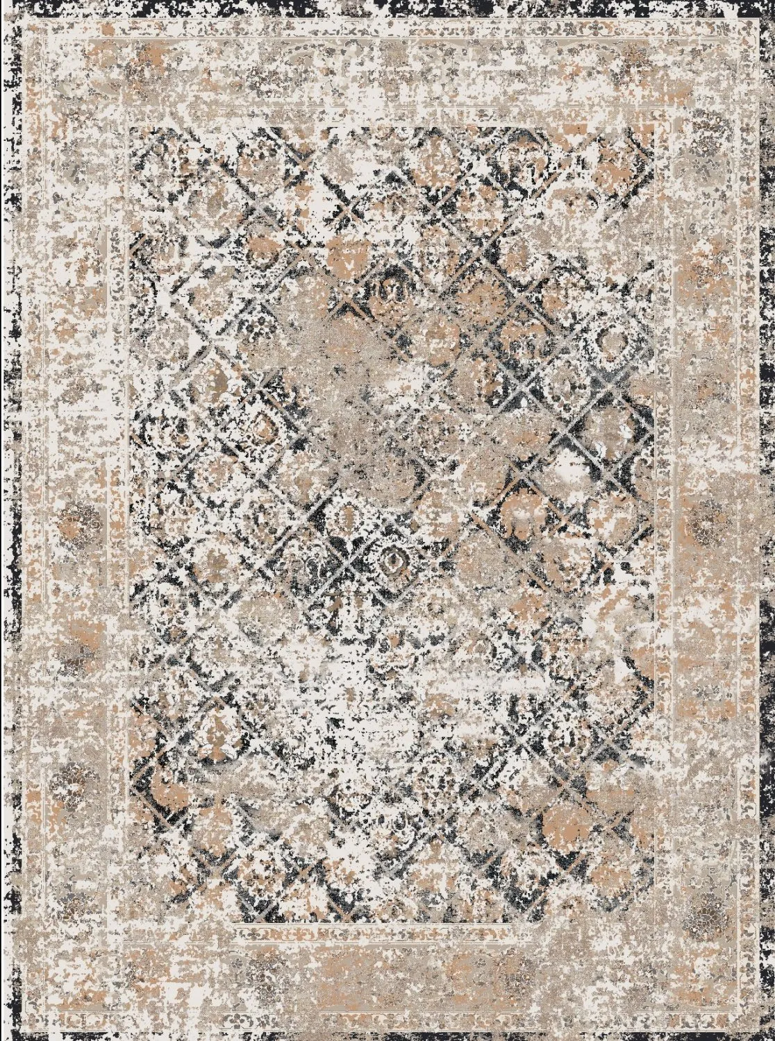 Koberec Wilton - Douz (černá/multicolor)