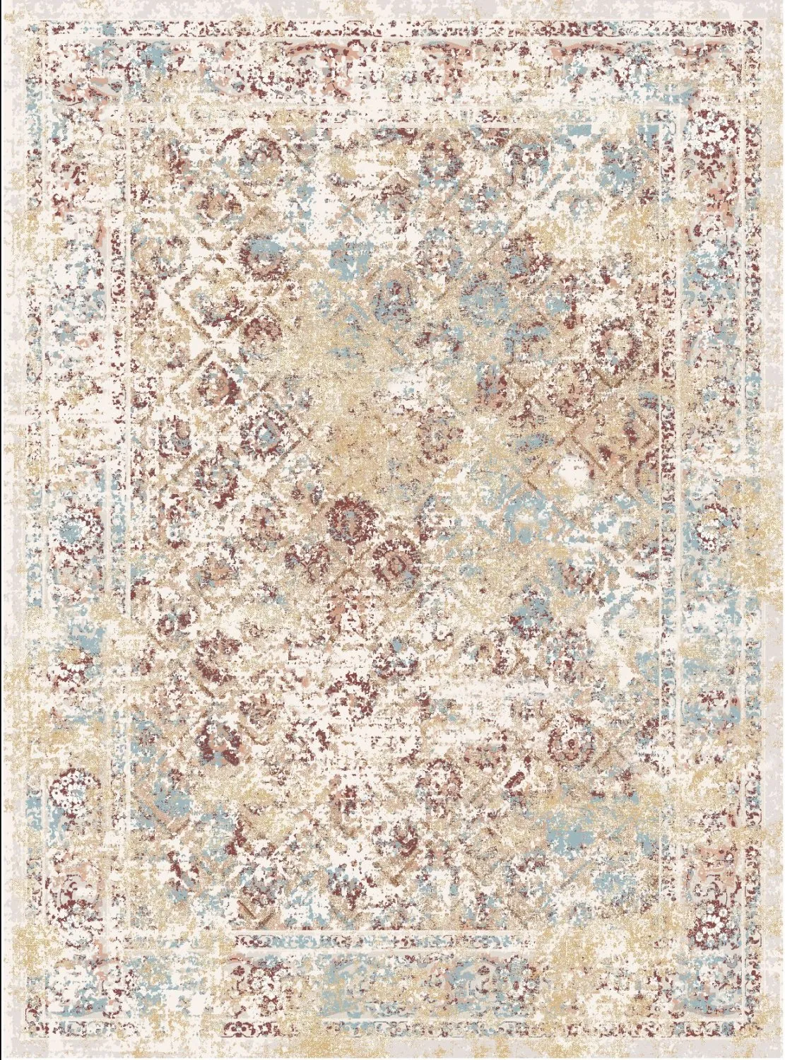 Koberec Wilton - Douz (modrá/multicolor)