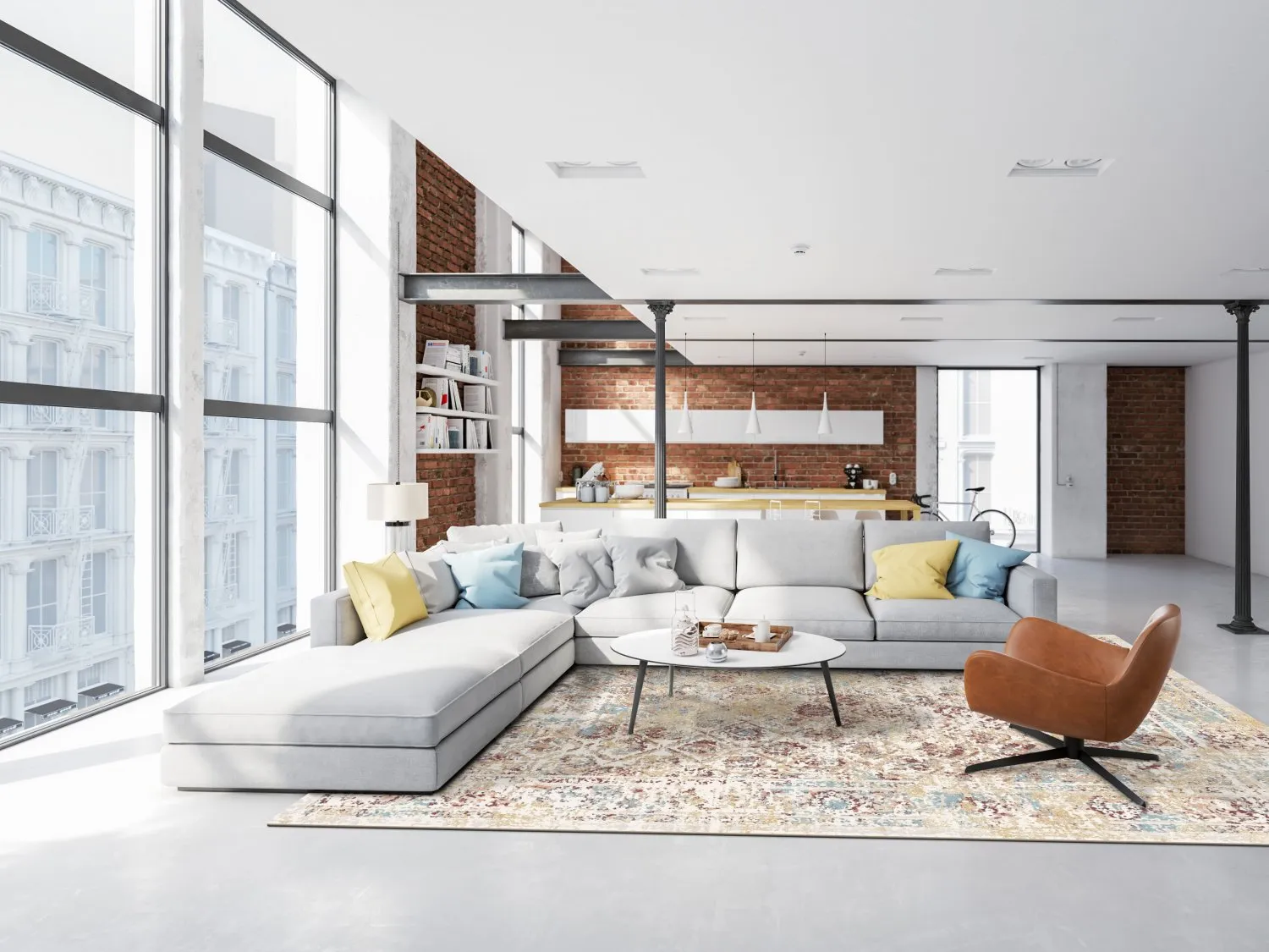 Koberec Wilton - Douz (modrá/multicolor)