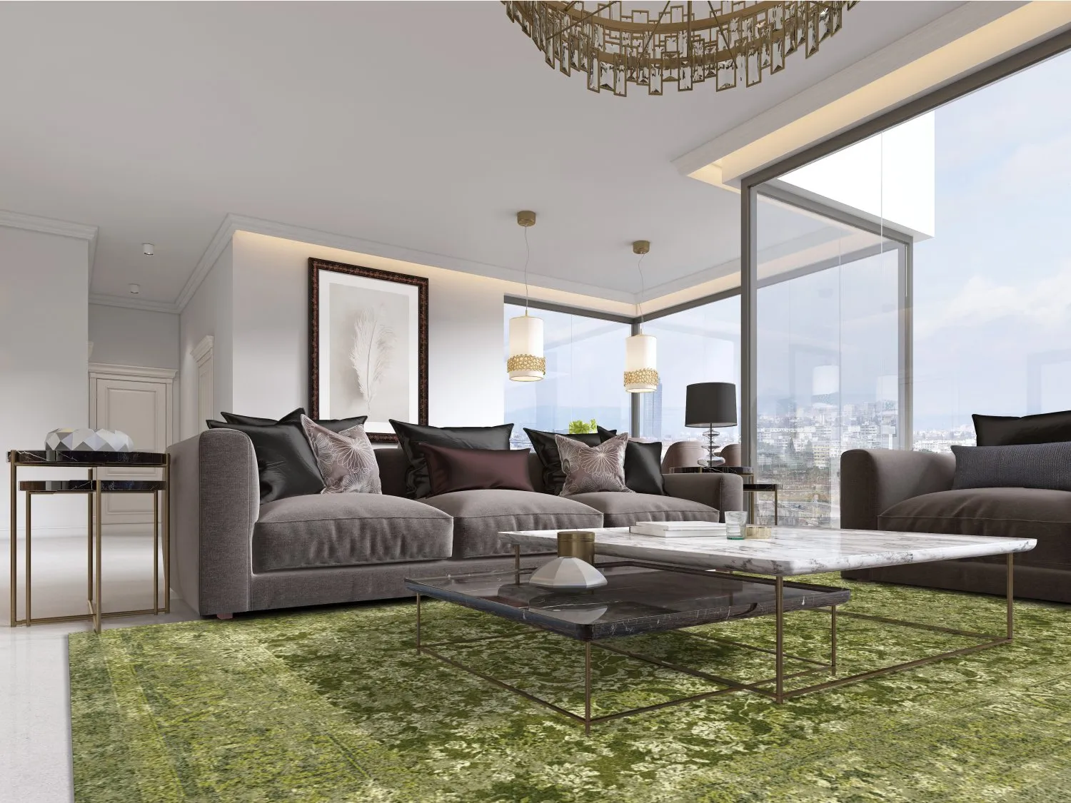 Koberec Wilton - Denizli (zelený)