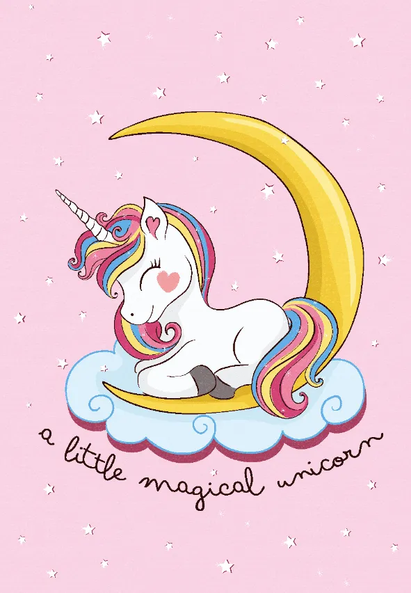 Detský koberec - Magical Unicorn (ružový)