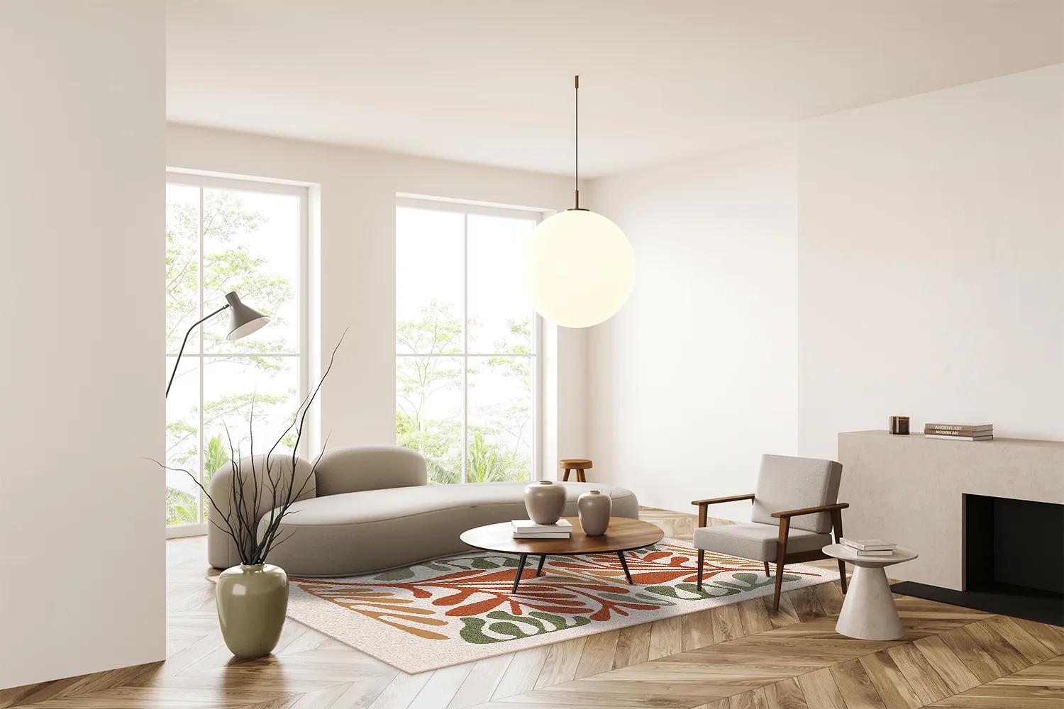 Koberec Wilton - Fern (béžová/multi)