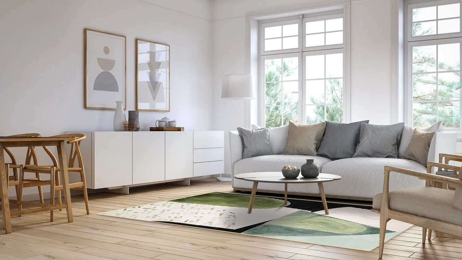 Koberec Wilton - Nell (zelený/multi)