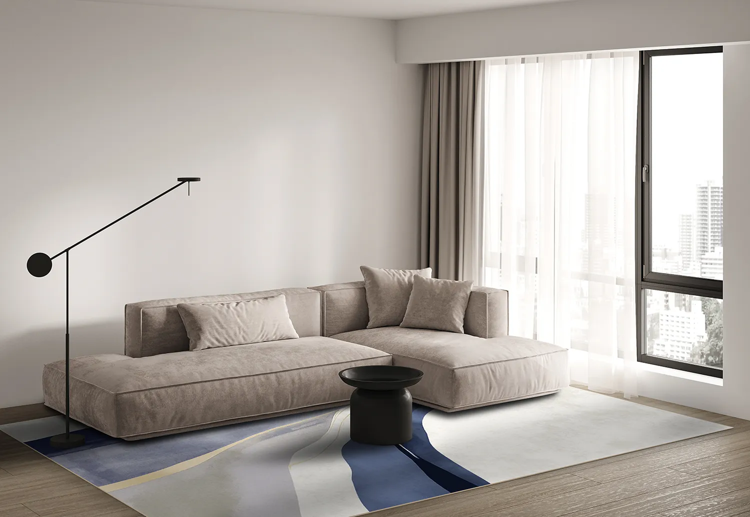 Koberec Wilton - Minerva (modrá/multi)