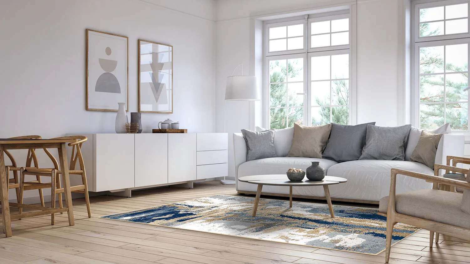 Koberec Wilton - Noa (modrá/multi)