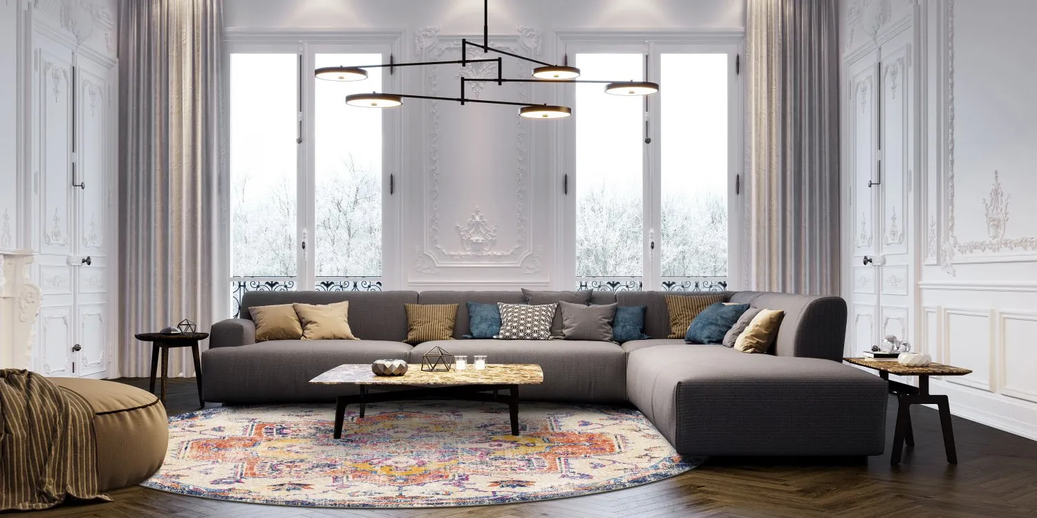 Kruhový koberec - Lamta (multicolor)