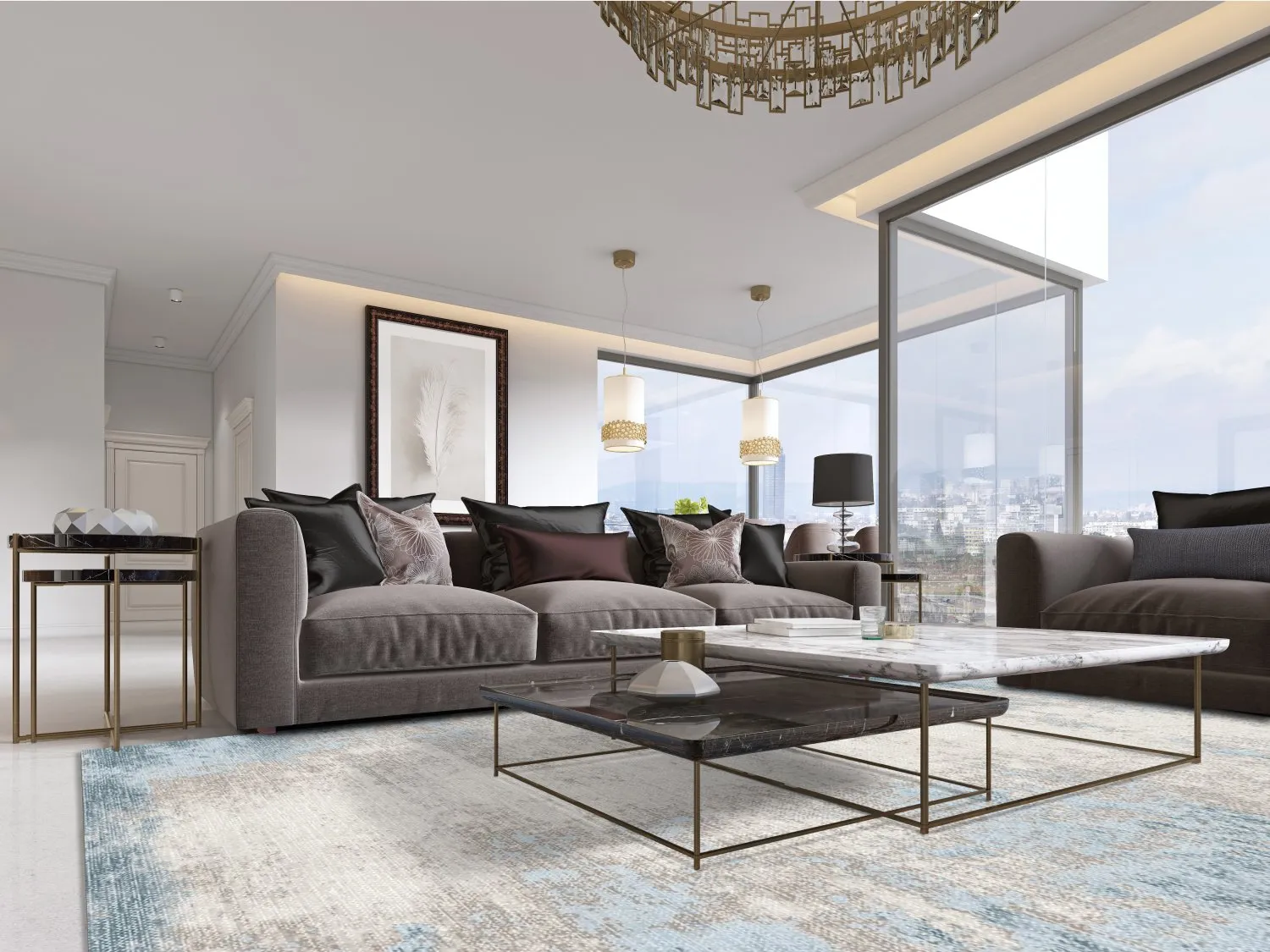 Koberec Wilton - Zarzi (modrý)