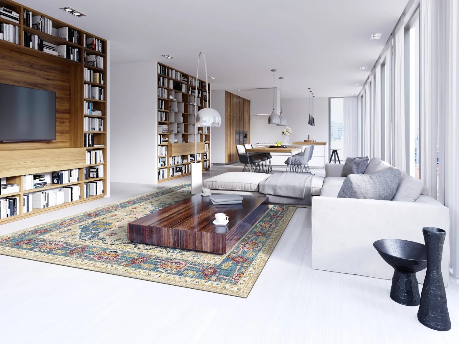 Koberec Wilton - Siliana (modrý)