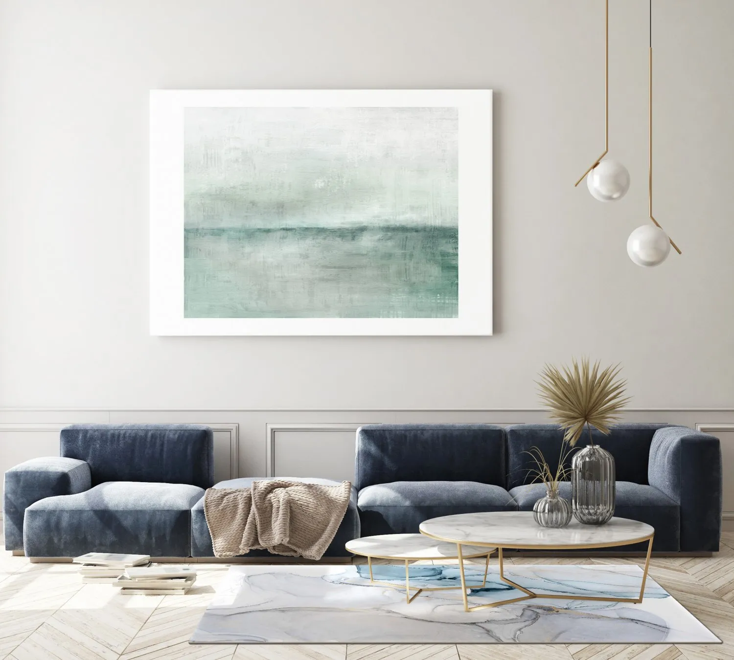 Koberec Wilton - Koloa (modrá)