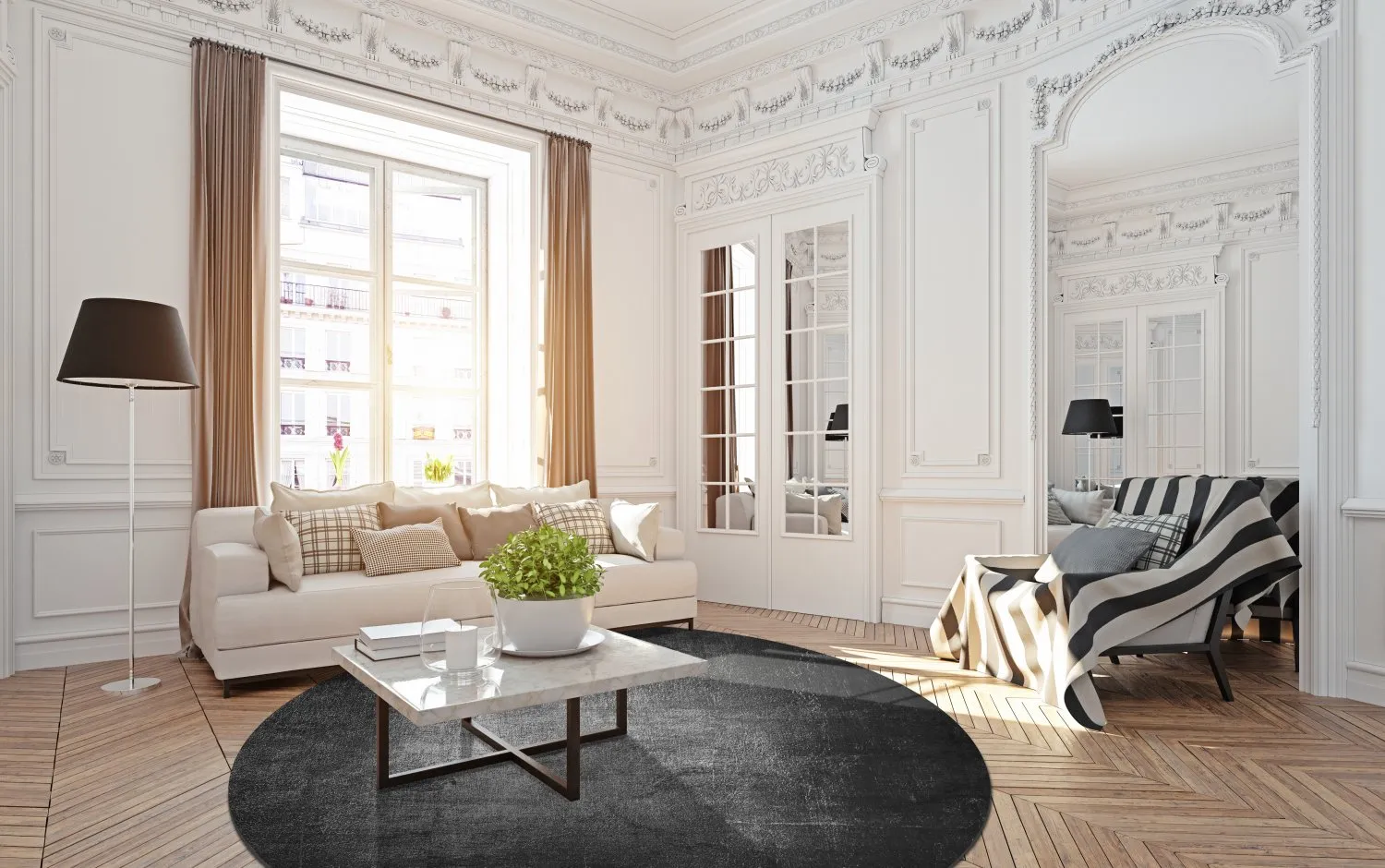 Koberec okrúhly - Serifos (tmavo šedý)