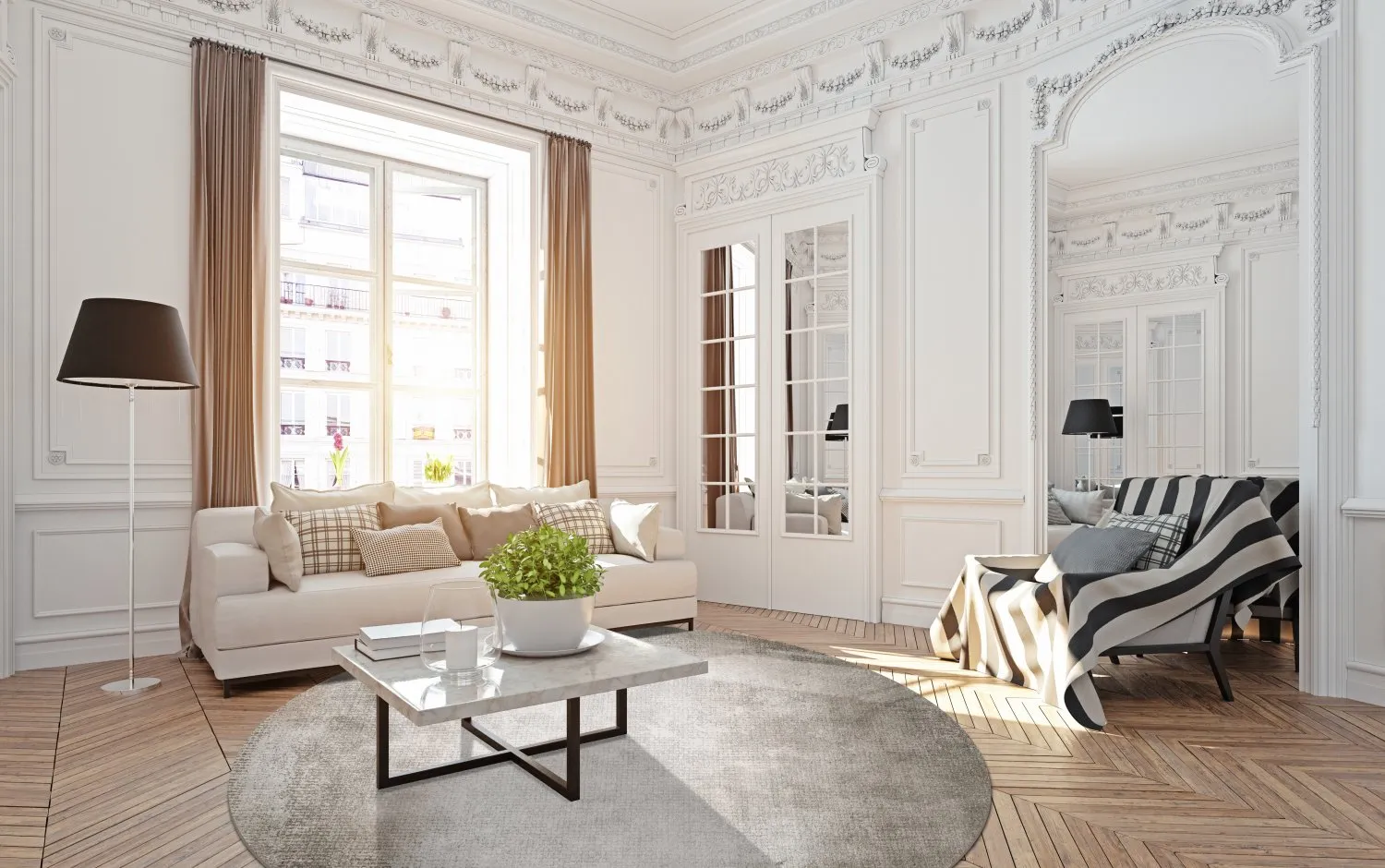 Kruhový koberec - Riano (šedá)