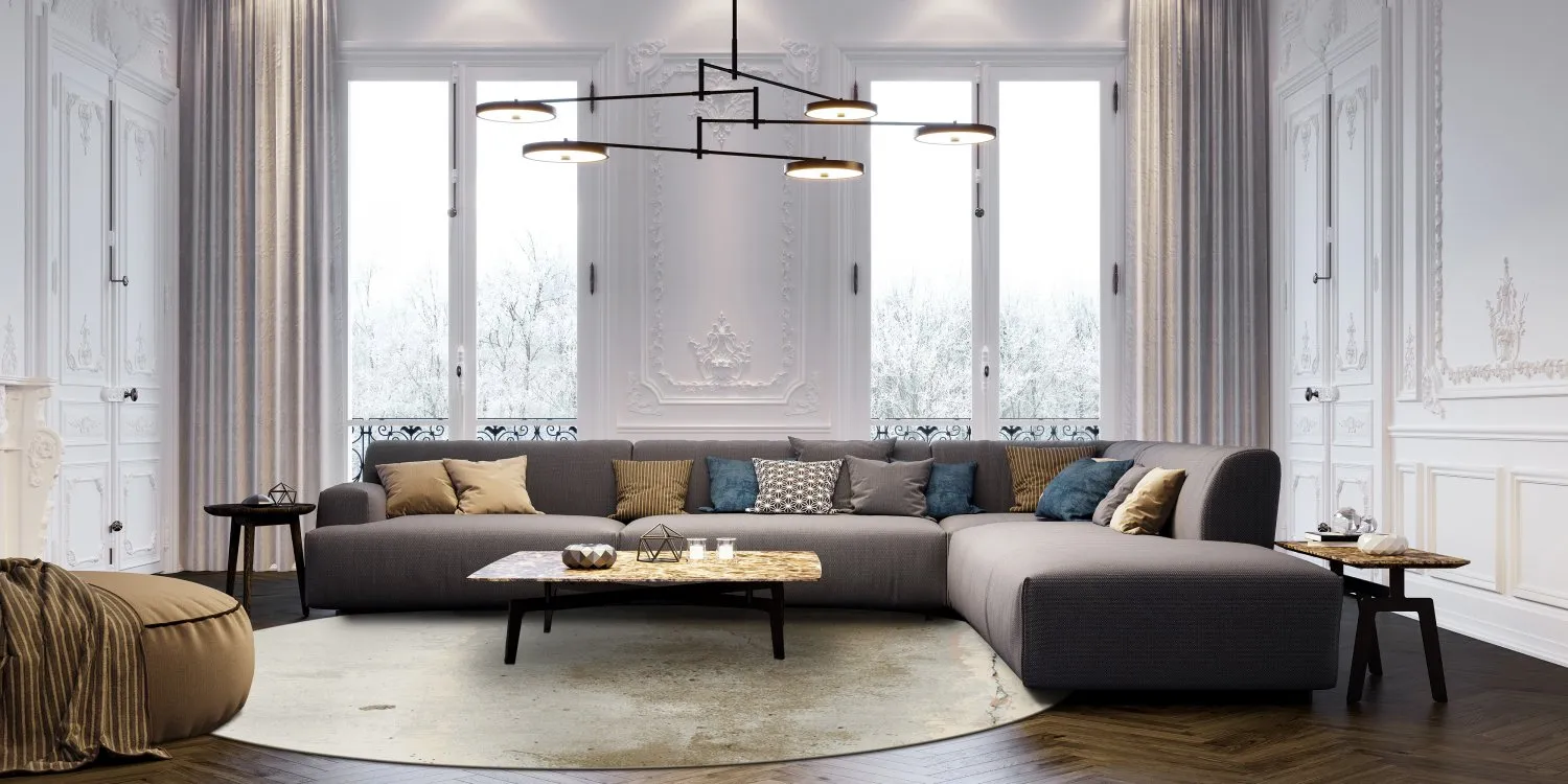 Kruhový koberec - Aurelia (béžový)