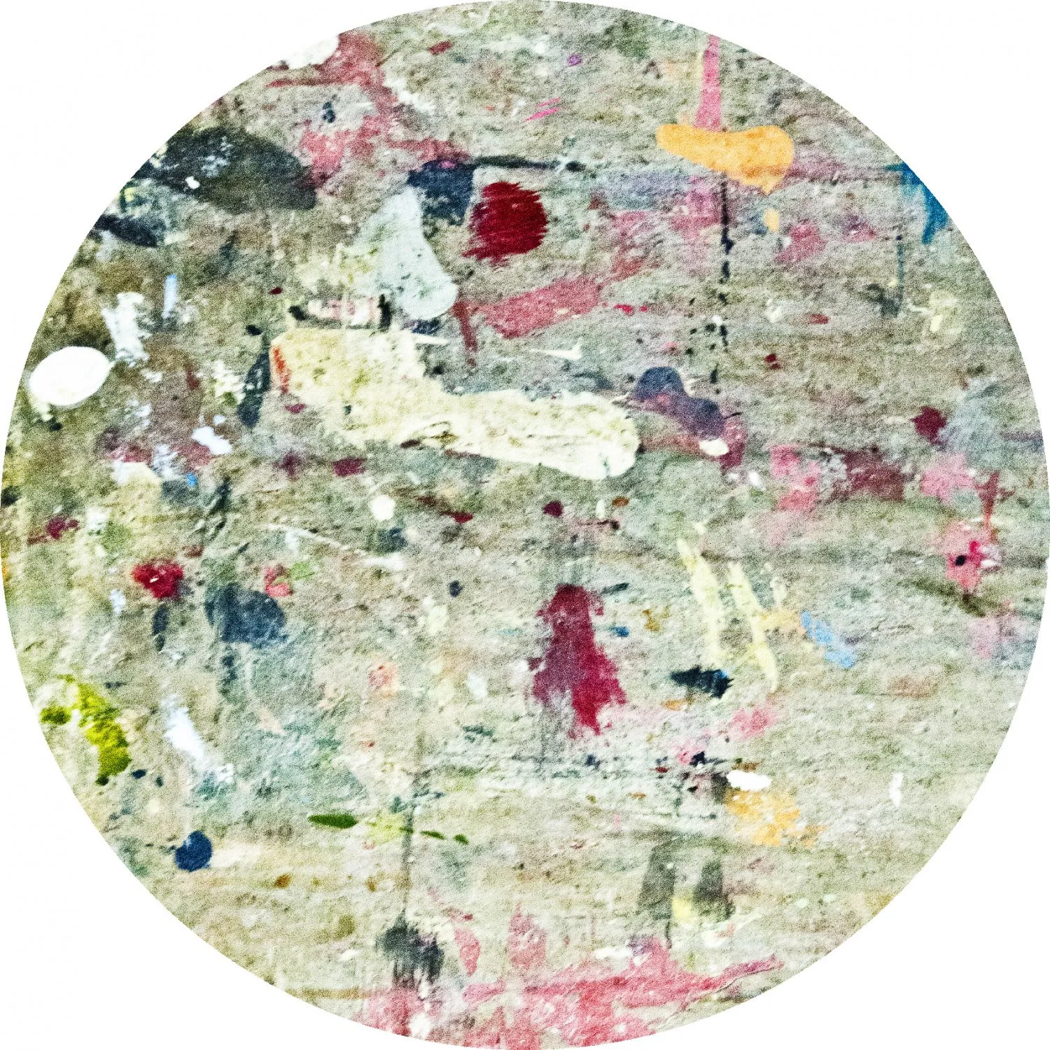 Kruhový koberec - Satriano (šedý/multicolor)