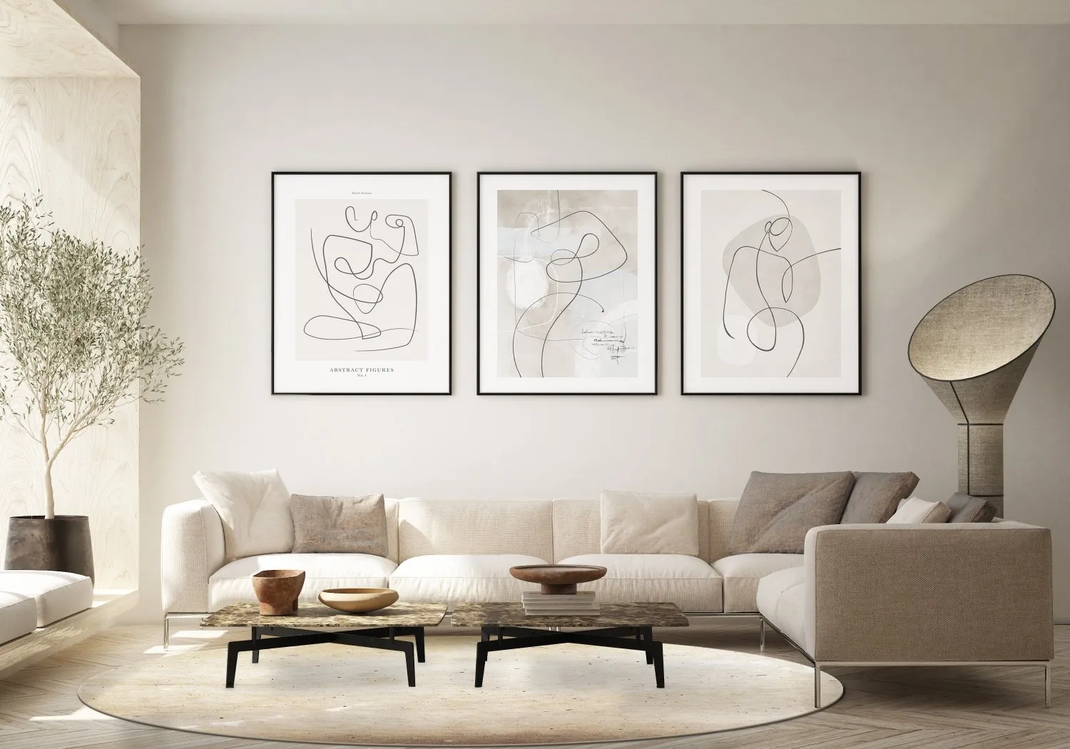 Koberec okrúhly - Vezzani (béžový)