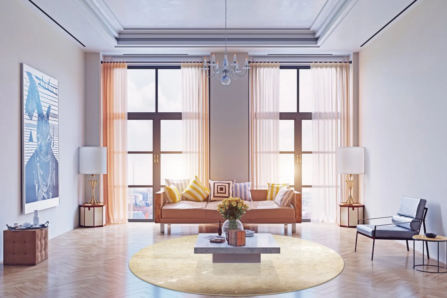 Koberec okrúhly - Vezzani (béžový)