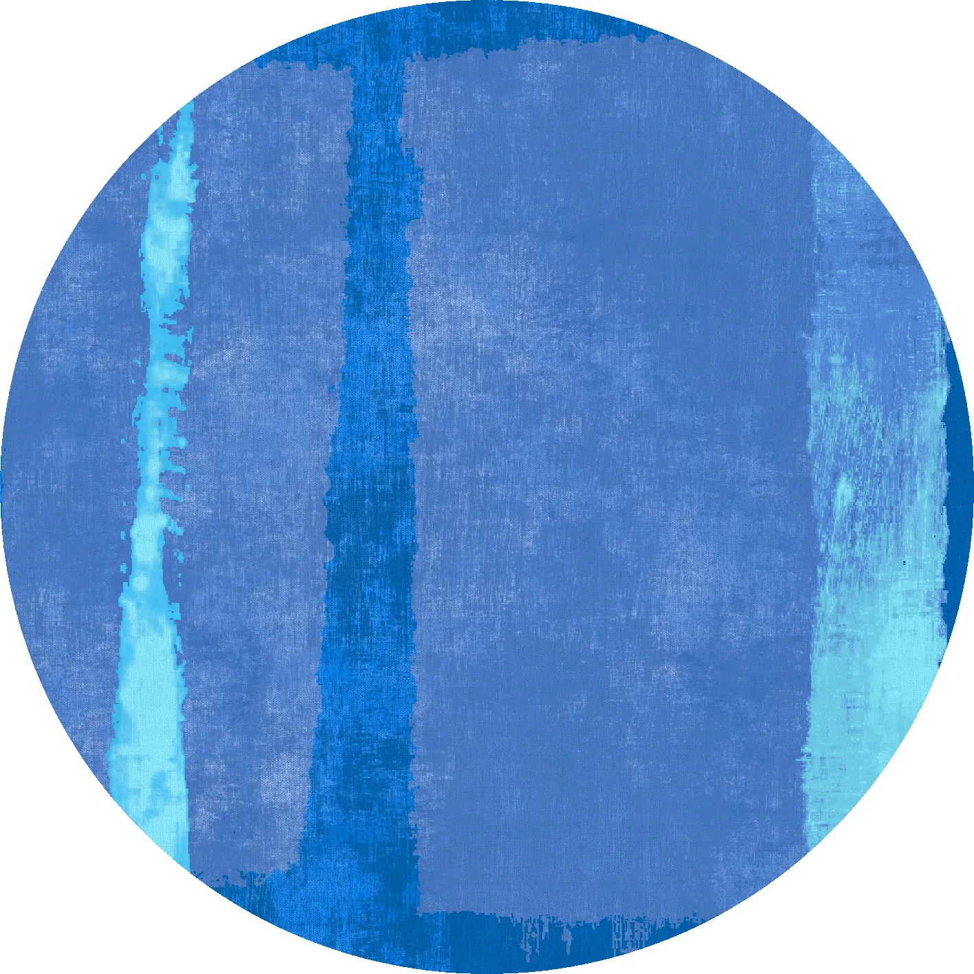 Kruhový koberec - Asti (modrý)