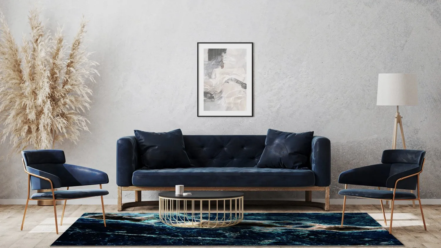 Koberec Wilton - Narbolia (modrá/multikolórová)