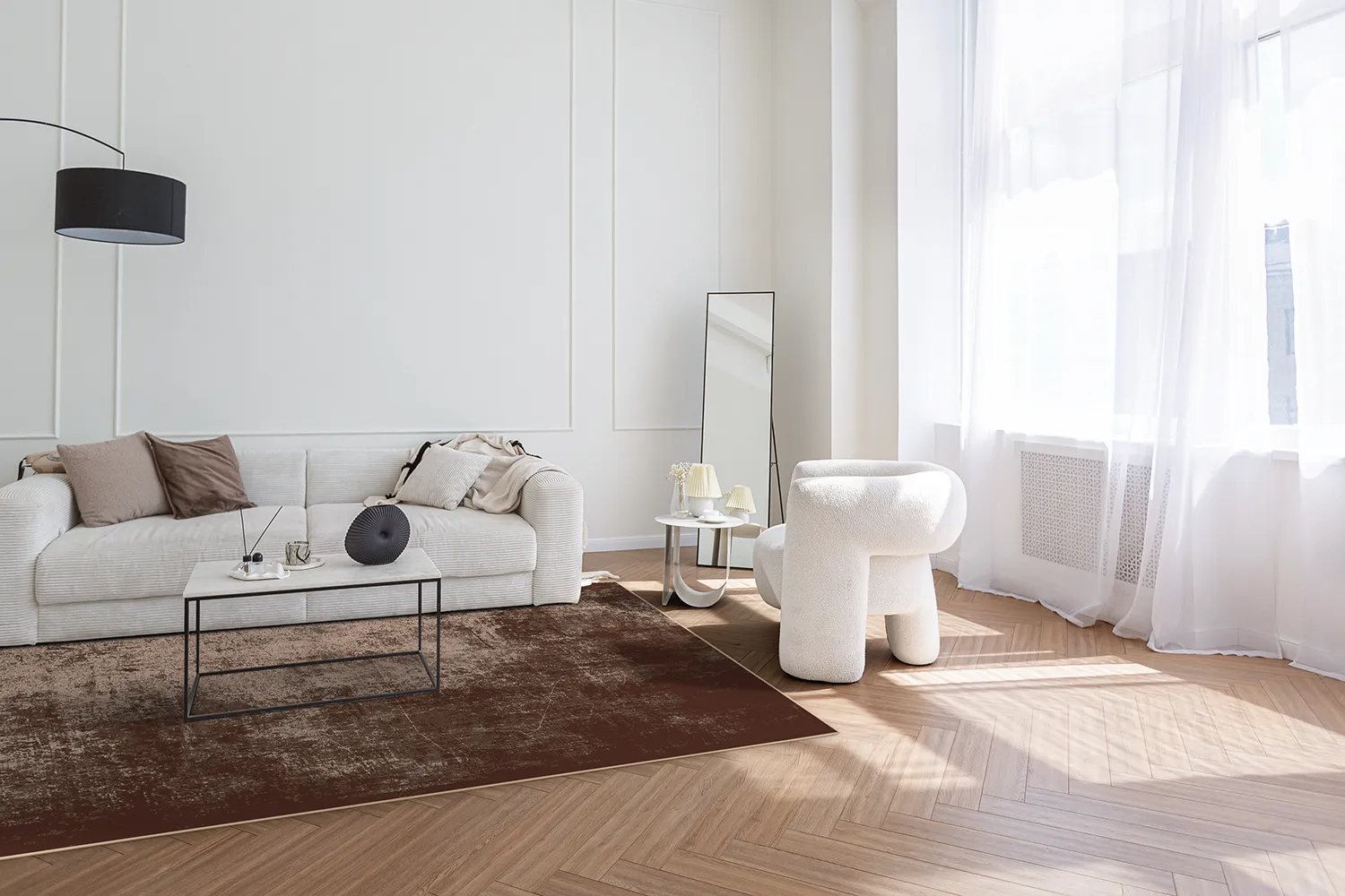 Wilton koberec - Lynton (tmavohnedá)