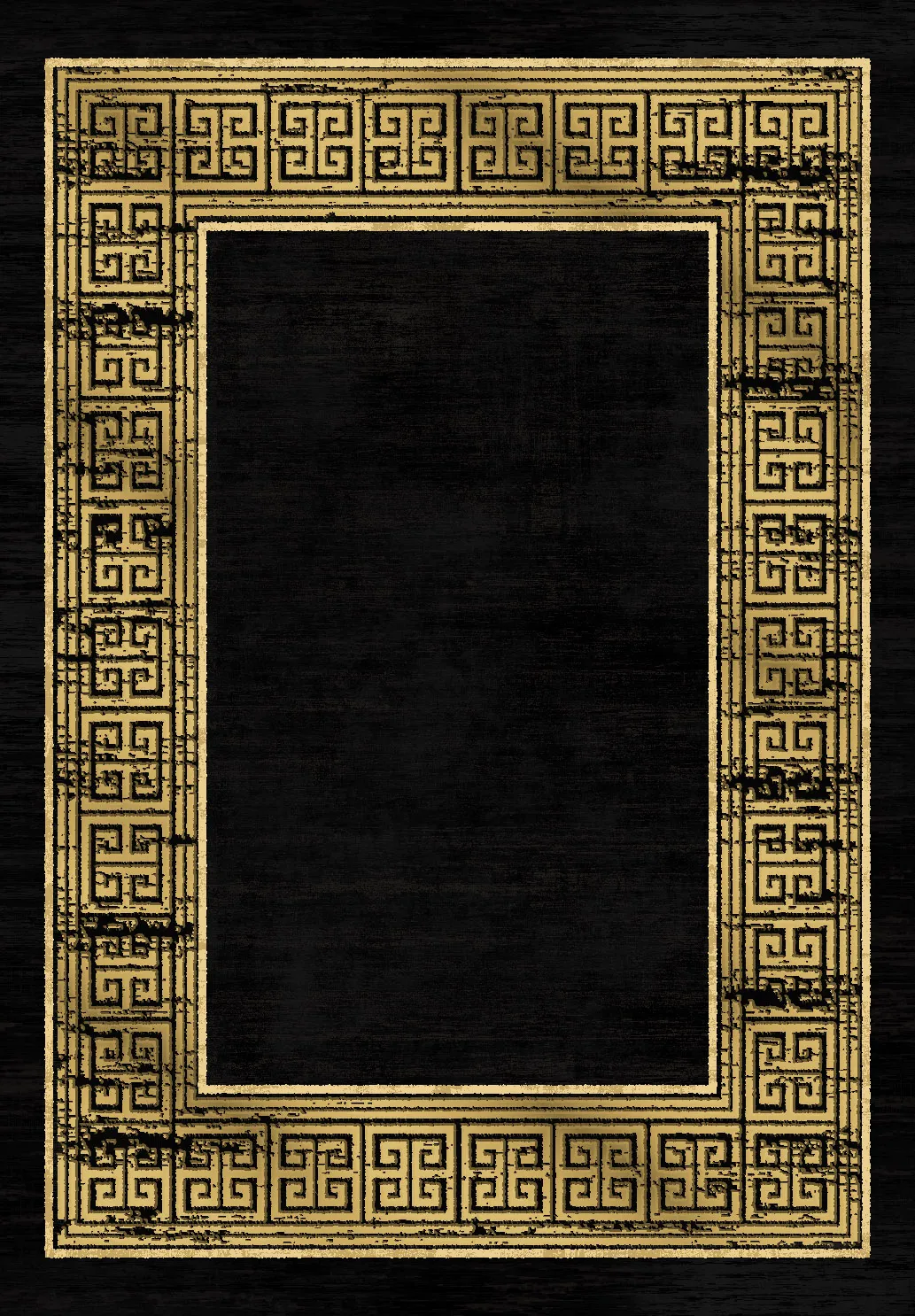 Koberec Wilton - Tilos (čierny/zlatý)
