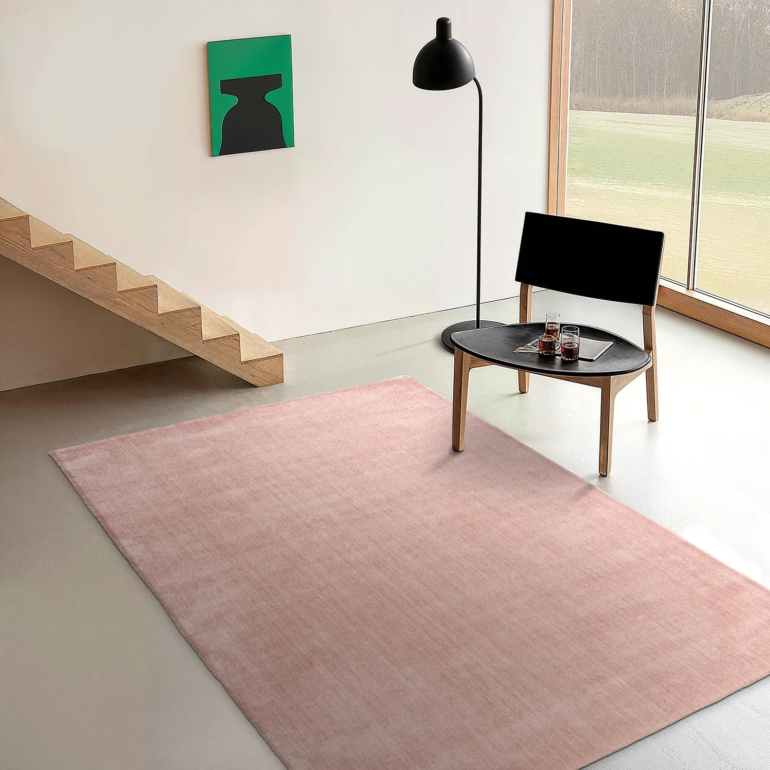 Recyklovaný PET s viskózovým vzhľadom (ružový)