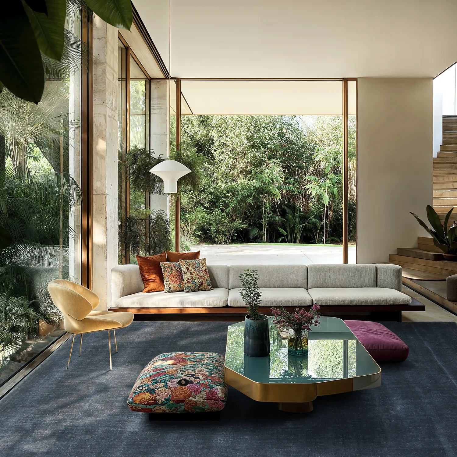 Recyklovaný PET s viskózovým vzhľadom (modrá)