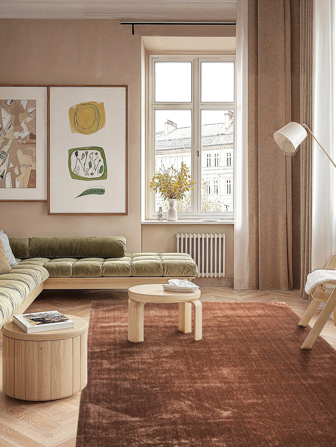 Recycled PET s viskózovým vzhľadom (hnedý)