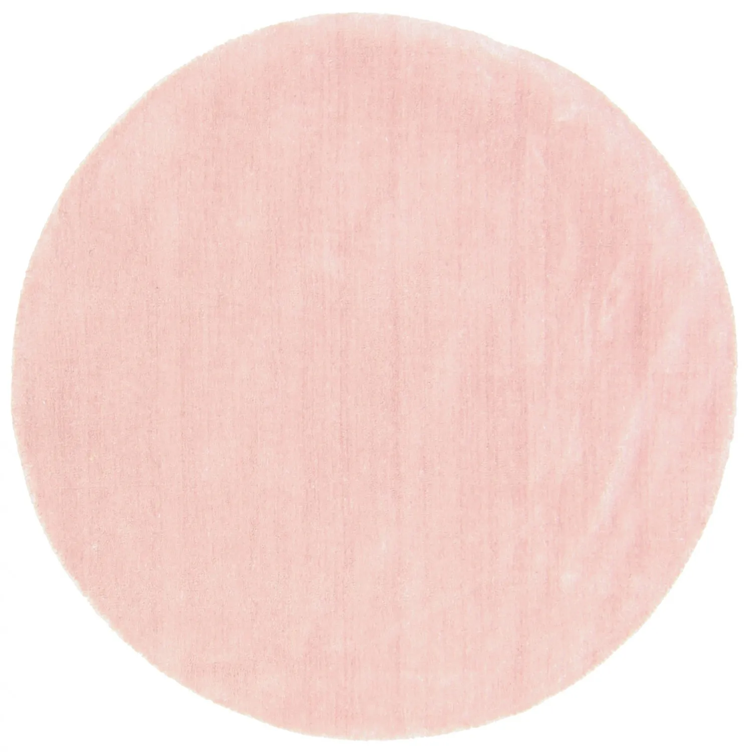 Kruhový koberec - Recyklovaný PET s viskózovým vzhľadom (ružový)